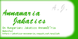 annamaria jakatics business card